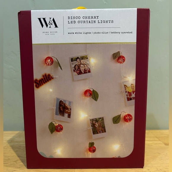 West & Arrow Disco Cherry LED Curtain Lights With Photo Clips. NWTS. - Picture 5 of 5